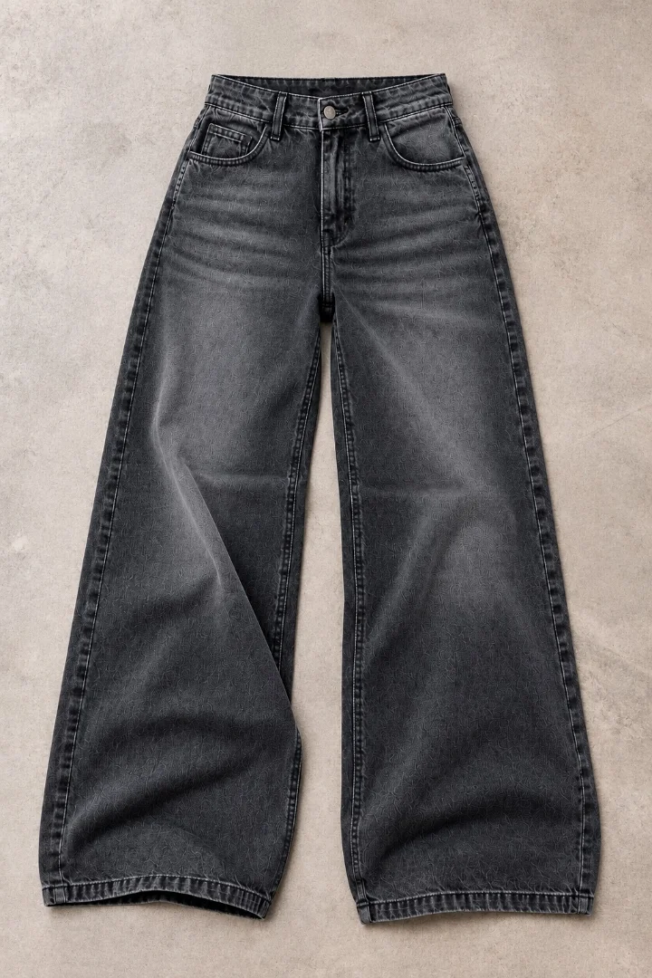 Jean "wide Leg" Gris Nevado Rigido - Imagen 6