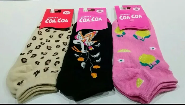 Zoquete de Dama Estampado 90% Algodon