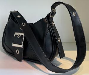 Cartera  Baguette Bordo Negra Mini Bags Excelente Calidad - Miniatura 3