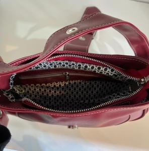 Cartera  Baguette Bordo Negra Mini Bags Excelente Calidad - Miniatura 2
