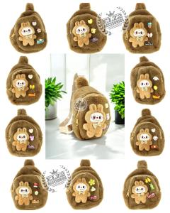 Pecherita Peluche Labubu Marron con Pines - Miniatura 3
