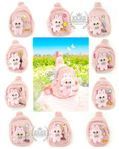 Pecherita Peluche Labubu Rosa con Pines - Miniatura 2