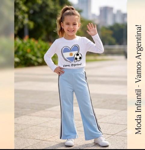 Camisetas Argentina Niña Corazon