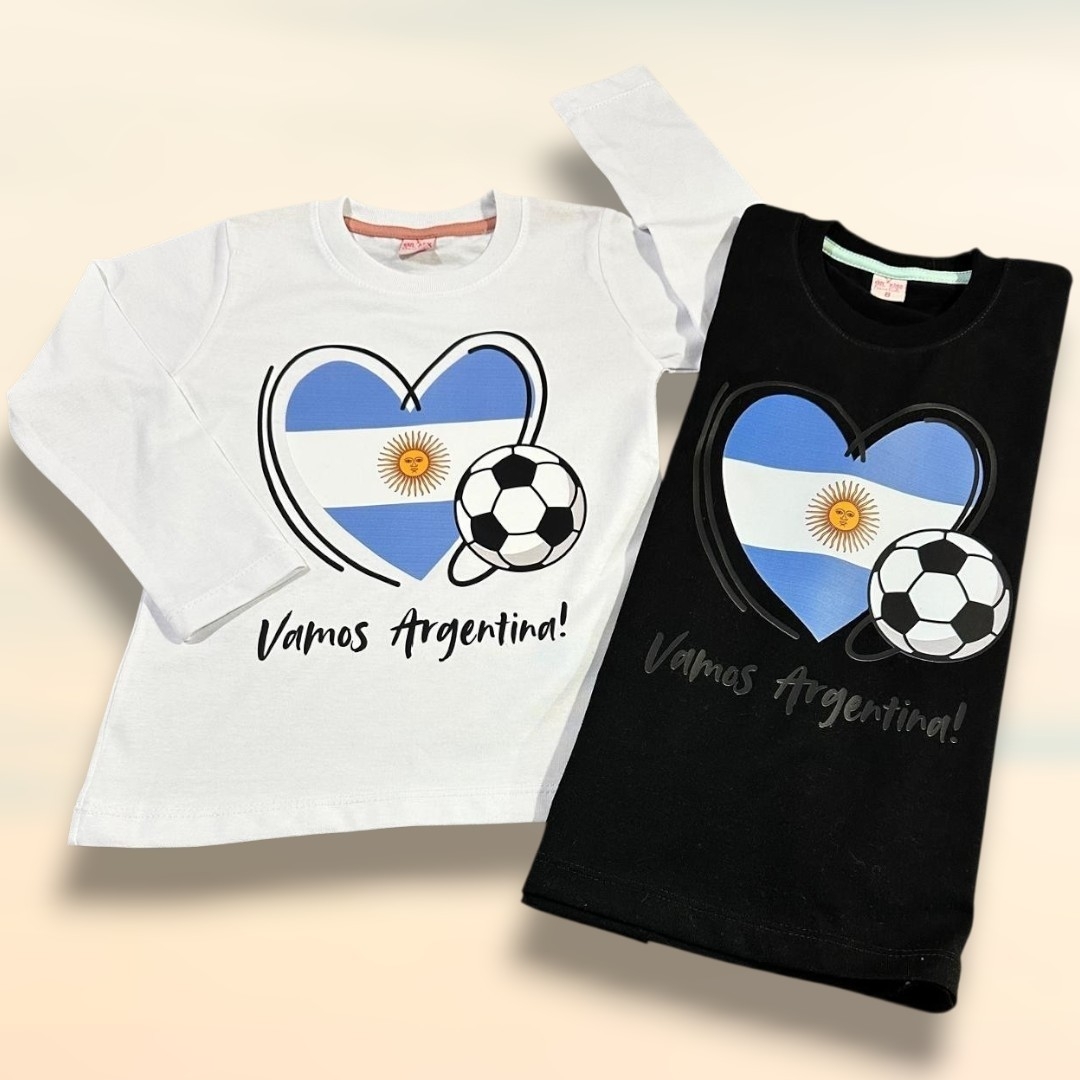 Camisetas Argentina Niña Corazon - Imagen 2