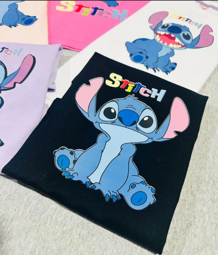 Remeras Stitch Algodón Peinado Linea Premium - Imagen 3