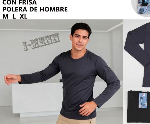 Docena Camiseta Termica con Frisa para Hombre