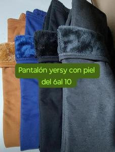 Pantalon de Jersey con Piel