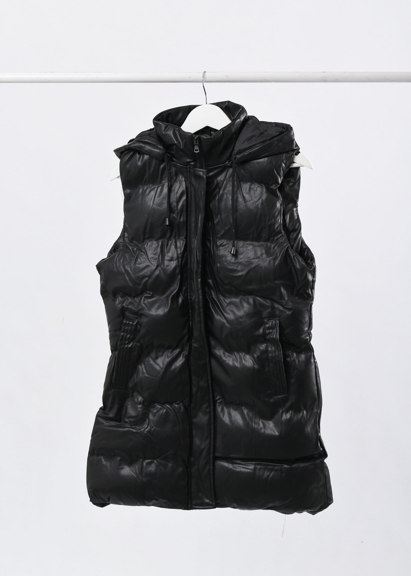 Hk995 Chaleco Puffer Largo Engomado - DSC_1106.jpg
