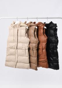Hk995 Chaleco Puffer Largo Engomado