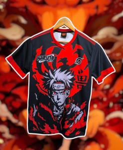 Camisetas Anime Deportivas Naruto Rojo. Precio X Curva
