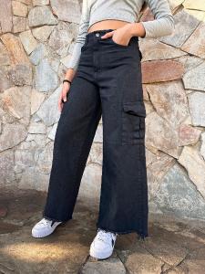 Wideleg Cargo Negro - Miniatura 2