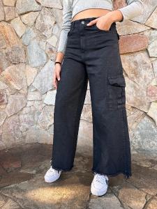 Wideleg Cargo Negro - Miniatura 5