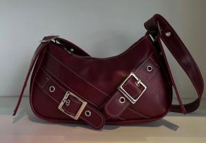 Cartera Mini Bags Bordo Negra Excelente Calidad