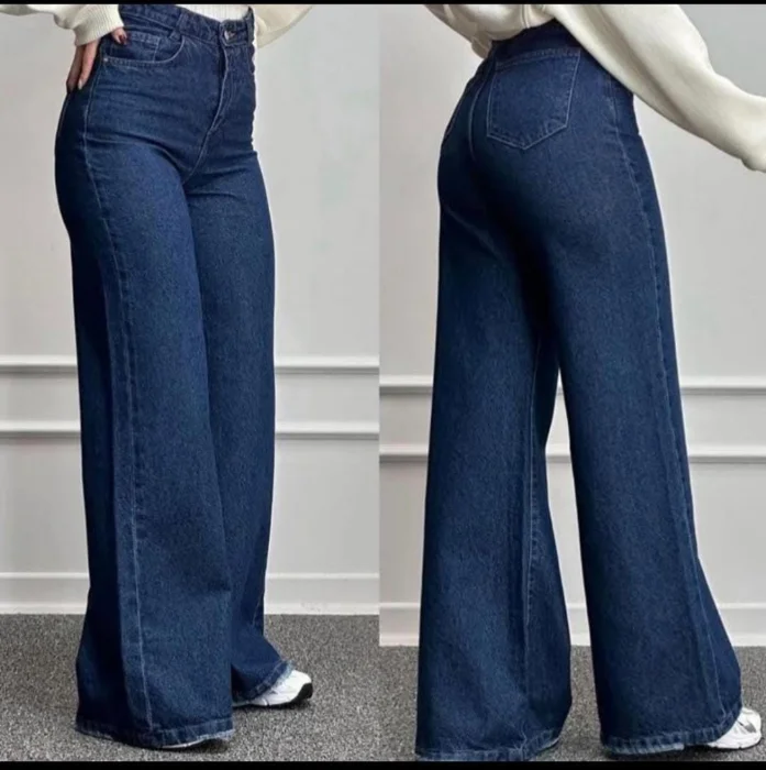 Wide Leg Azul Liso
