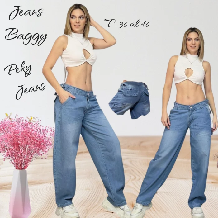 Jeans Baggy con Regulador