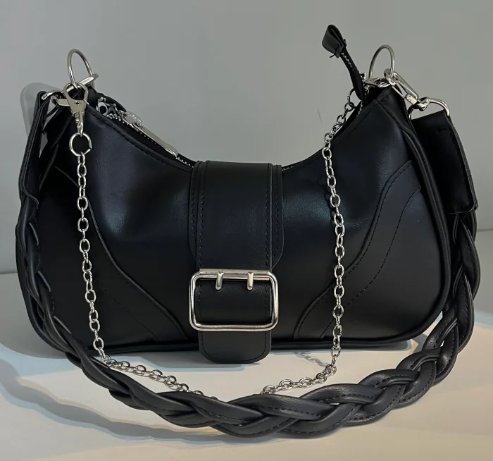 Cartera Mini Bags Baguette Bordo Negra Blanca  Baguette al Hombro de Mano