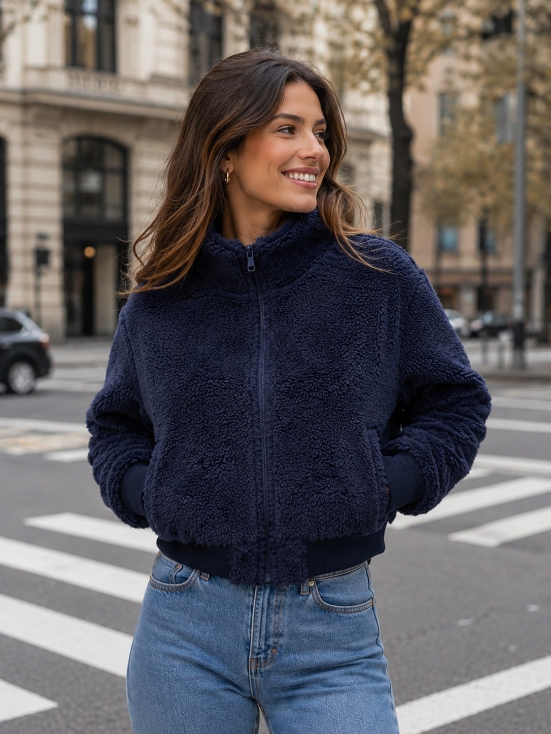 Campera Corderito con Cuello Alto - Imagen 2