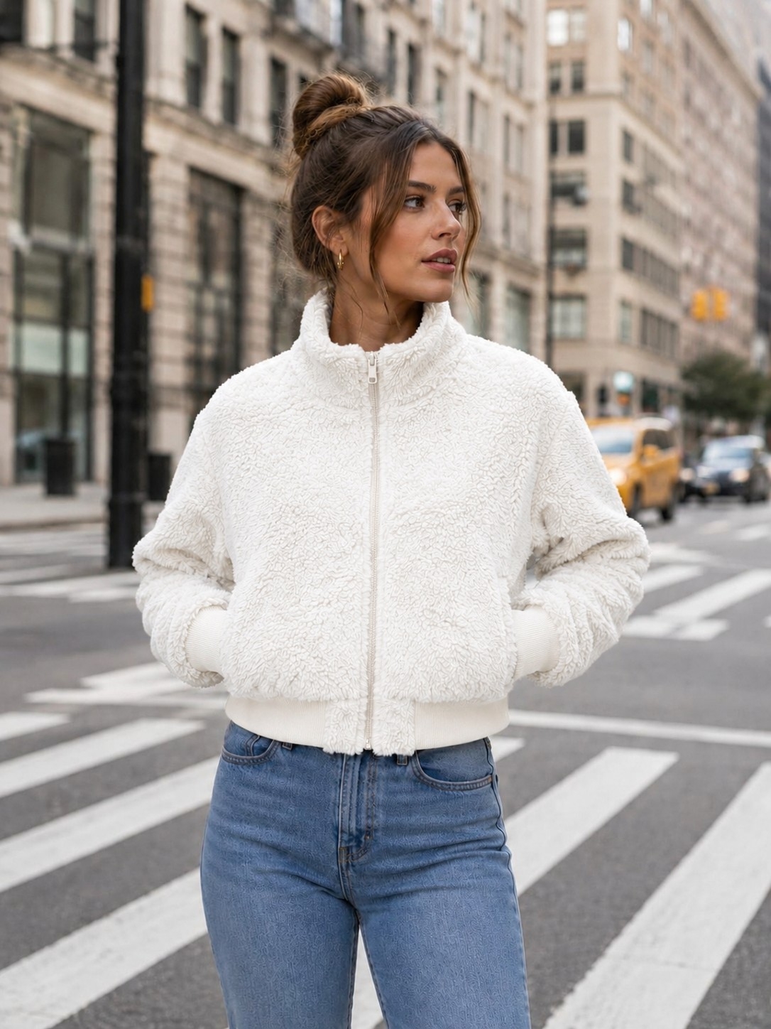 Campera Corderito con Cuello Alto - Imagen 3
