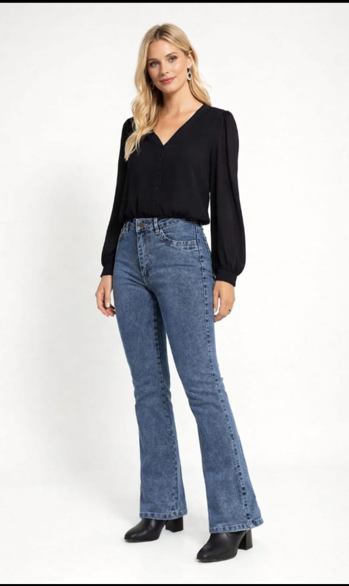 Jean Oxford Nevado Dama - Pantalones Anchos Mujer - Promociones Mayoristas - Imagen 6