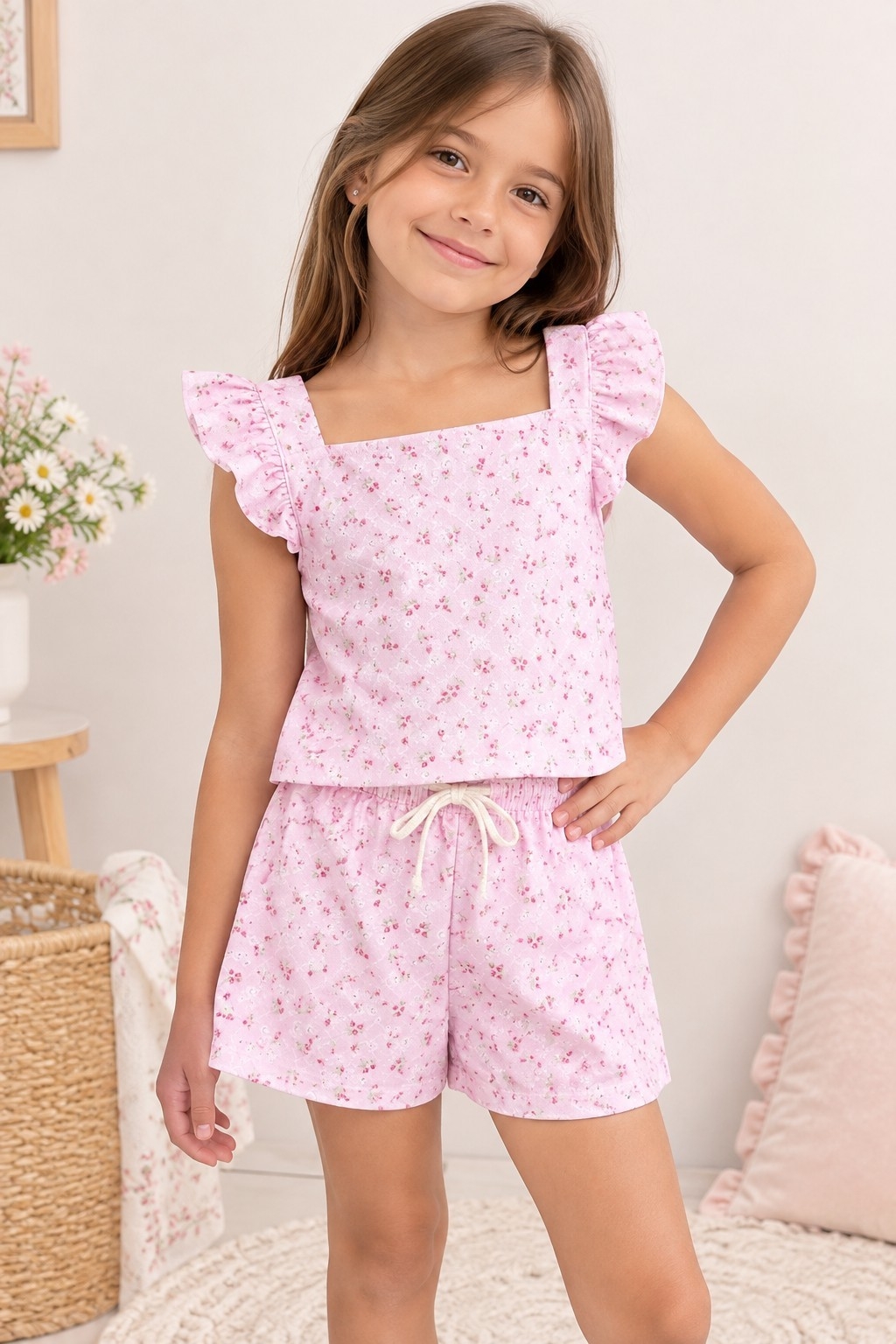 Conjunto Flores Broderi Elastizado - Imagen 2