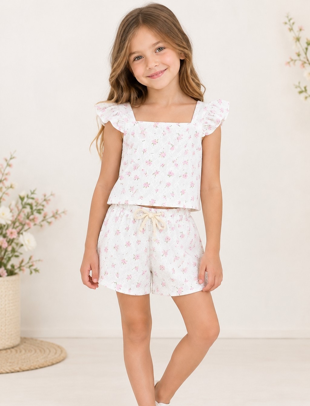 Conjunto Flores Broderi Elastizado - Imagen 3