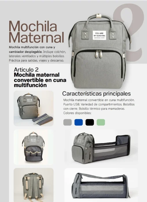 Mochila Maternal Cuna Art 02