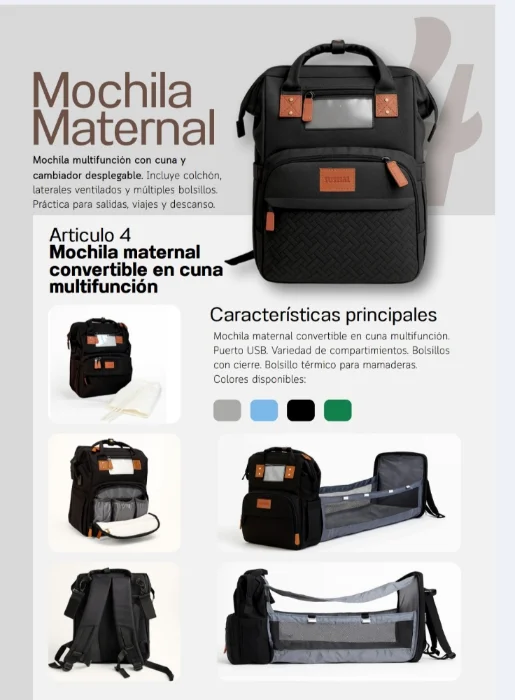 Mochila Maternal con Cuna Art 04