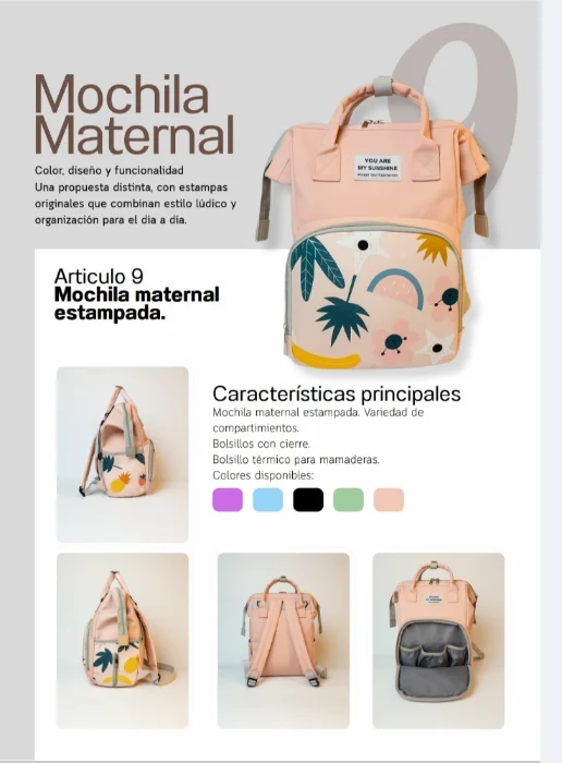 Mochila Maternal Estampada Art 09