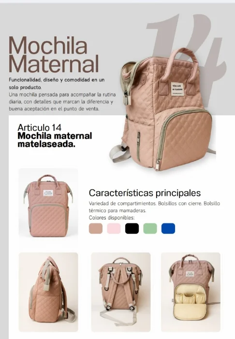 Mochila Maternal Full Matelace Art 14