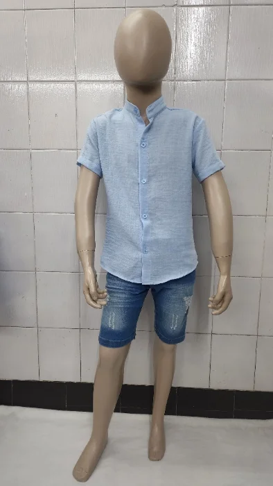 Camisas Polina Liso Ñiño Cuello Mao Calidad Premium