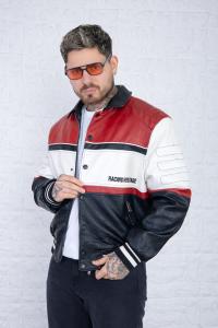 Campera Cuero Boxy Racing