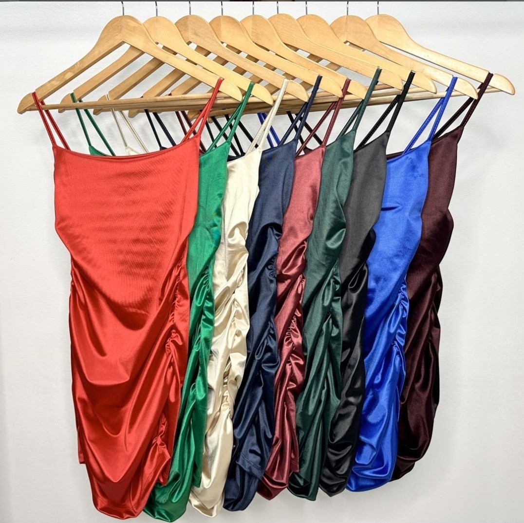 Vestido Saten Corto - Imagen 3