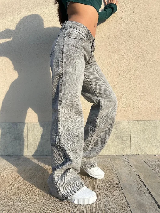 Wide Leg Tiro bajo Gris Art. 22