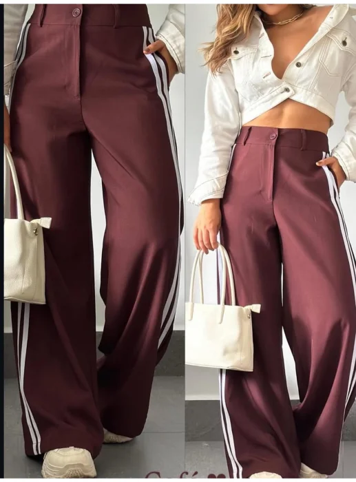Pantalón Sastrero con Tiras con Bolsillo y Pasa Cinto