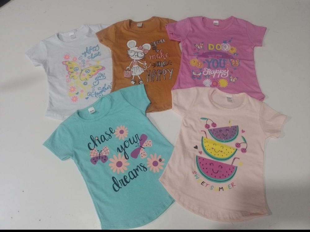 Remeras Nena Algodón con Glitters - Imagen 5