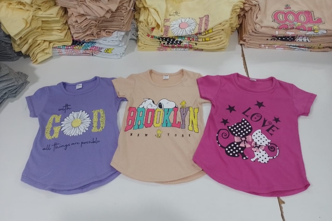 Remeras Nena Algodón con Glitters - Imagen 4
