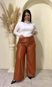 Wide Leg de Cuerina