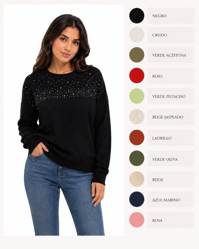 Sweater de Bremer Aplique Strass