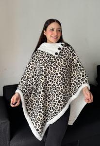 Poncho  de Polar Corderito Excelente Calidad - Miniatura 6