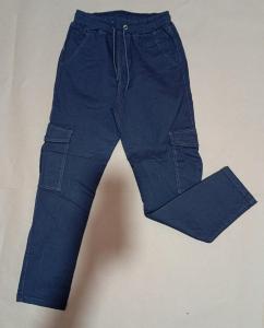 Pantalón Cargo con Elástico en la Cintura y Recto