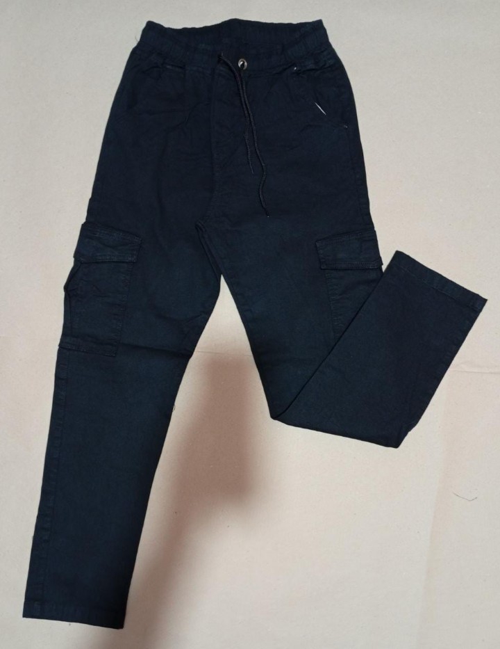 Pantalón Cargo con Elástico en la Cintura y Recto - Imagen 3