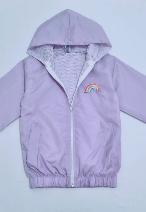 Campera Rompeviento de Nena con Capucha