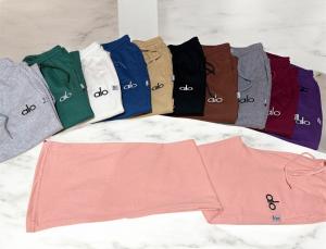Pantalon Palazo Alo Logo Bordado Algodón Frizado
