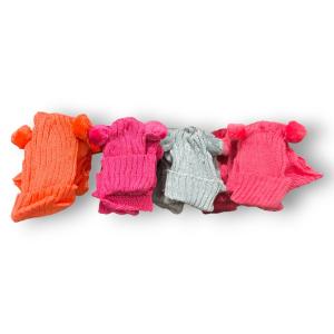 Conjunto Gorro Dos Pompon con Cuello Infinito de Lana para Niños, Invierno