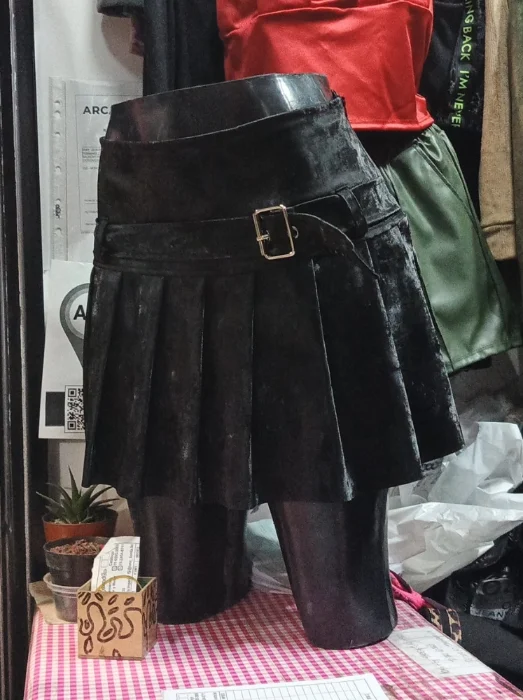 Pollera Cuerina Estampada Compa