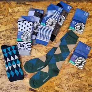Media Termica Hombre Liso y Estampado Mundo