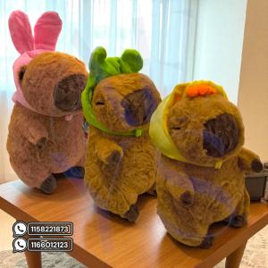Peluche Capibara con Accesorios Animales 23 Cm Aprox, Día del Niño, Jugueteria