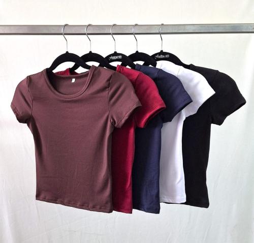 Remera Cuello Redondo Manga Corta por Talle Modal Moft 2026 - Miniatura 3