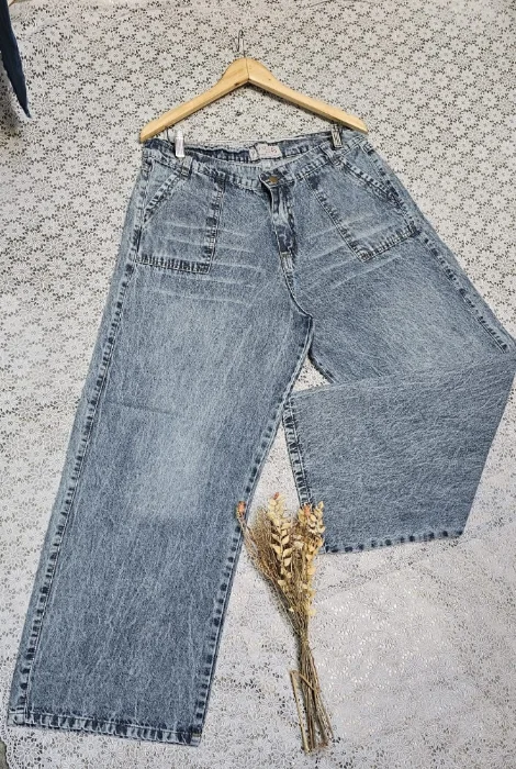 Wid Leg Azul Nevado Talle Especial