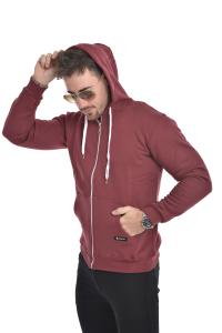Campera con Cierre y Bolsillos de Rustico  Liso